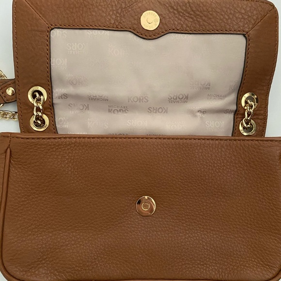 Camel Leather Michael Kors Handbag / Crossbody - Picture 6 of 7